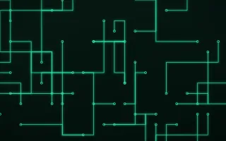 Mint Mainboard II — dark black and green futuristic background, variation II