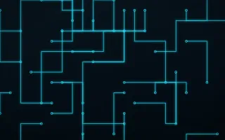 Neon Motherboard — dark black and teal futuristic background