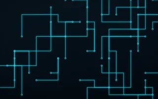 Neon Motherboard II — dark black and teal futuristic background, variation II