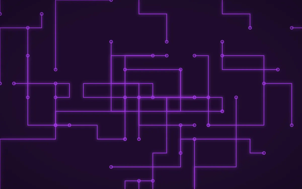 Orchid Pop Traces — dark purple futuristic background