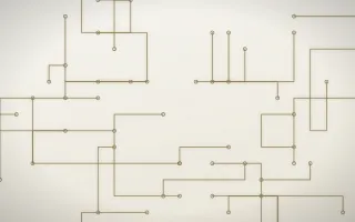 Paper Circuit II — light white and yellow futuristic background, variation II