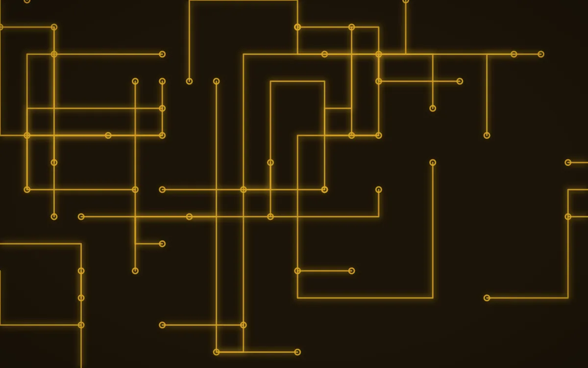Royal Gold Traces — dark black and gold futuristic background