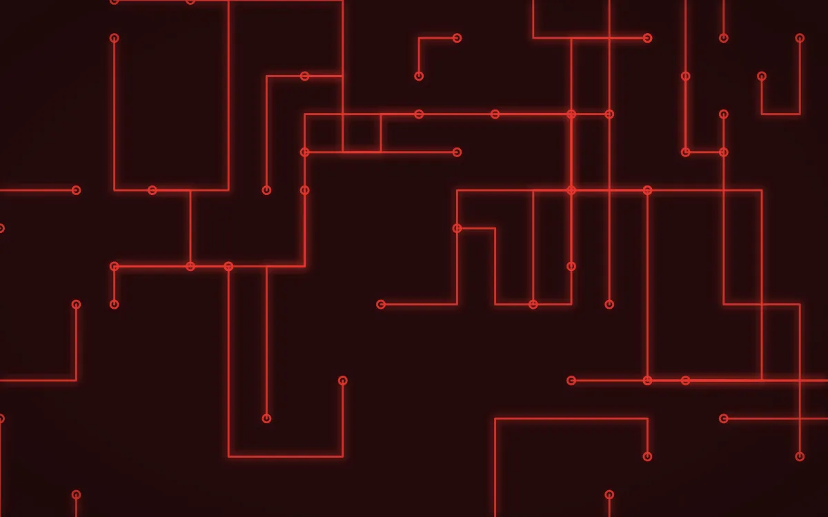 Signal Red Traces — dark black and red futuristic background