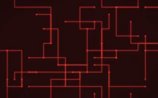 Signal Red Traces III — dark black and red futuristic background, variation III
