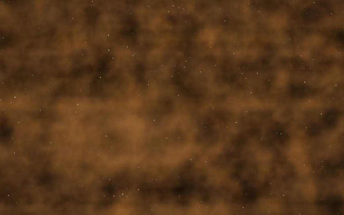 Amber Dust Lane Nebula — dark black, brown and orange galaxy background
