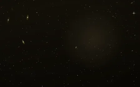 Baade's Window Deep Field — dark black, brown and yellow galaxy background