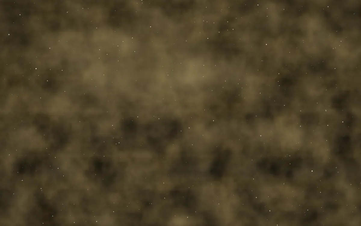 Baade's Window Nebula — dark black, brown and yellow galaxy background