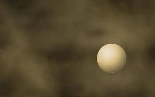 Baade's Window Planetfall — dark black, brown and yellow galaxy background
