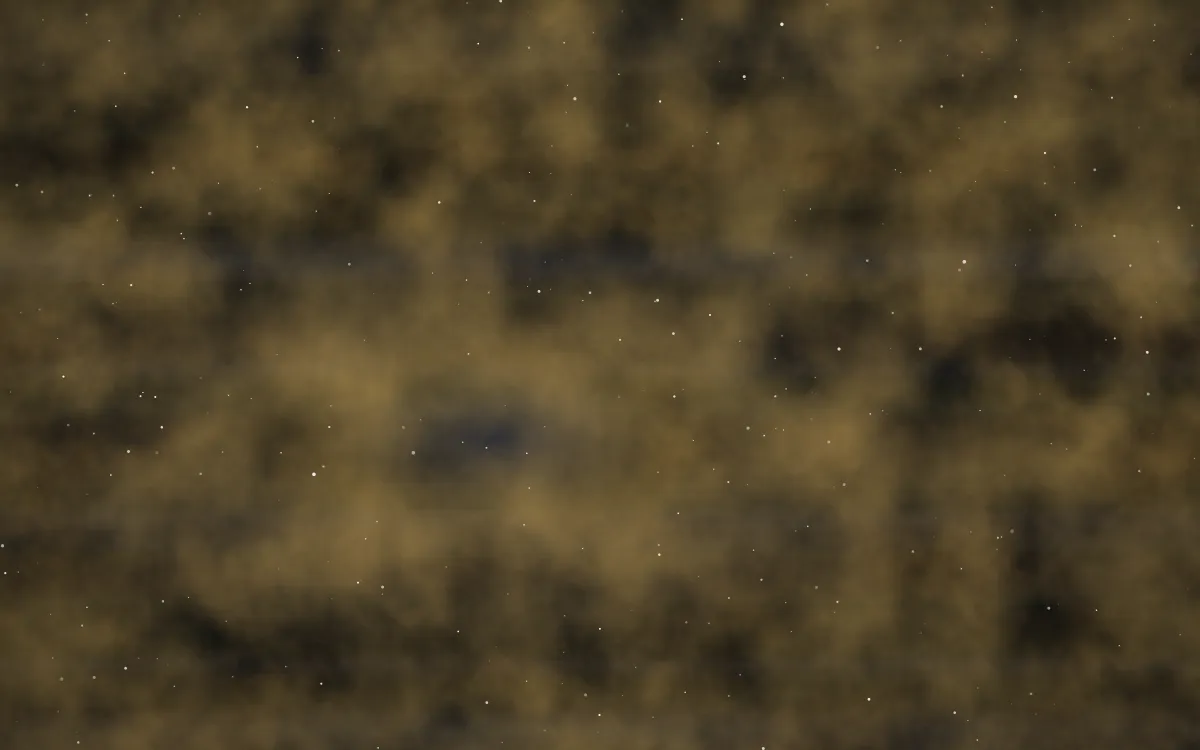 Blue Straggler Gold Nebula — dark black, brown and gold galaxy background