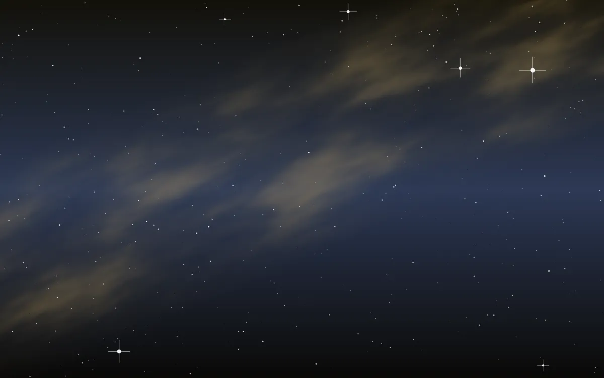 Blue Straggler Gold Star Veil — dark black, blue and gold galaxy background
