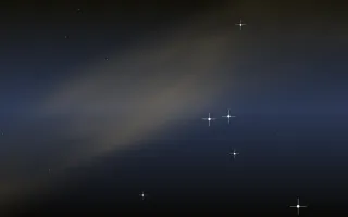 Blue Straggler Gold Star Veil III — dark black, blue and gold galaxy background, variation III