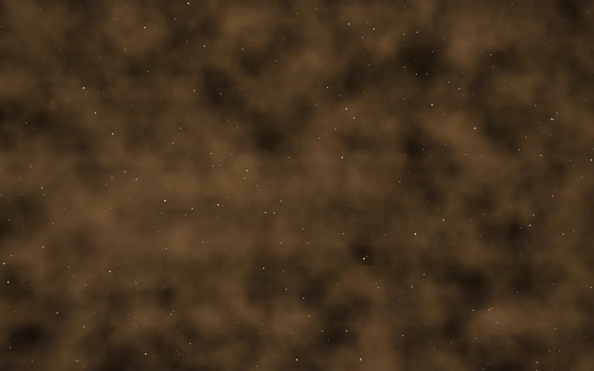 Bronze Deep Field Nebula — dark black, brown and orange galaxy background