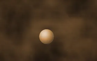 Bronze Deep Field Planetfall — dark black, brown and orange galaxy background