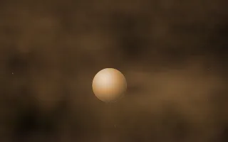 Bronze Deep Field Planetfall II — dark black, brown and orange galaxy background, variation II
