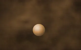 Bronze Deep Field Planetfall III — dark black, brown and orange galaxy background, variation III