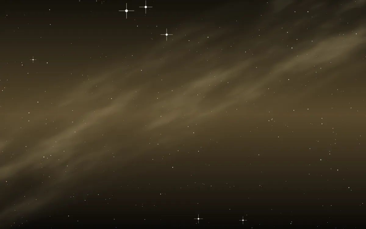 Champagne Halo Star Veil — dark black, brown and yellow galaxy background