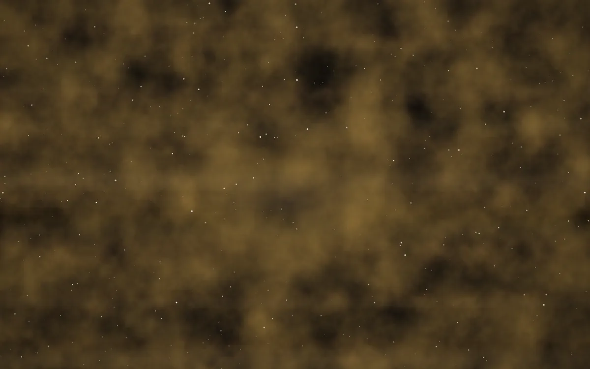 Cinder & Gold Nebula — dark black, brown and gold galaxy background