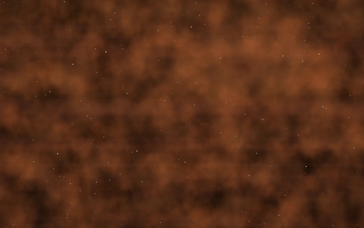 Copper Veil Nebula — dark black, brown and orange galaxy background