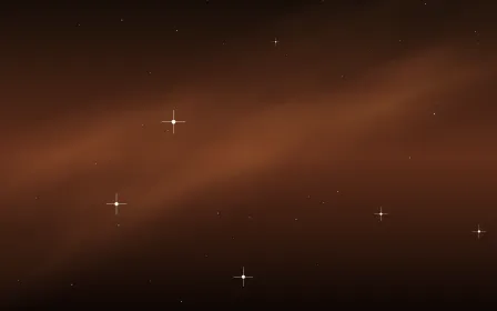 Copper Veil Star Veil — dark black, brown and orange galaxy background