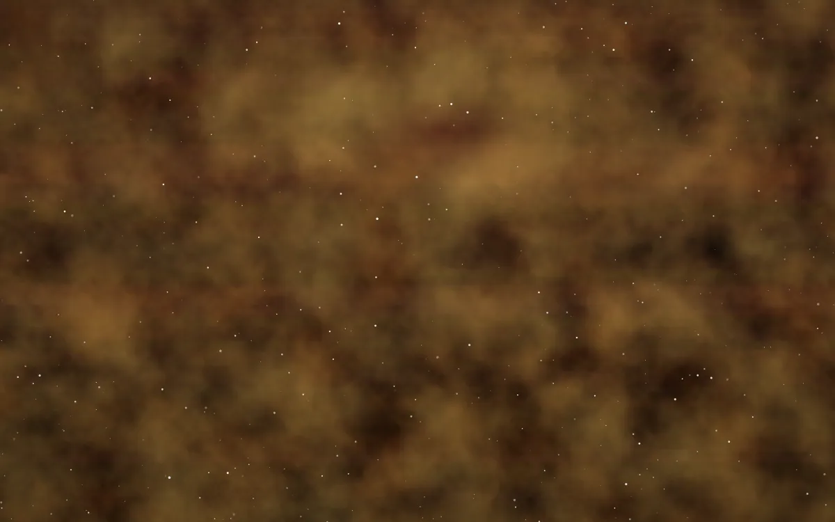 Crimson & Gilt Nebula — dark black, brown and gold galaxy background