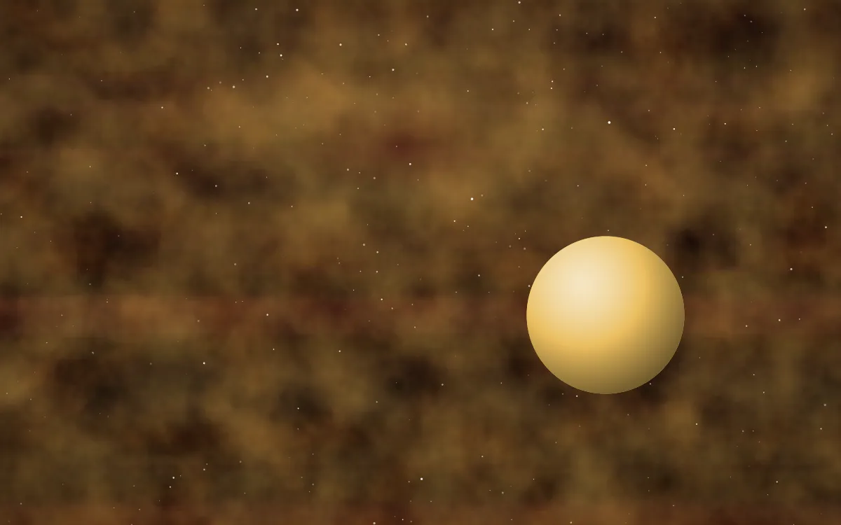 Crimson & Gilt Planetfall — dark black, brown and gold galaxy background