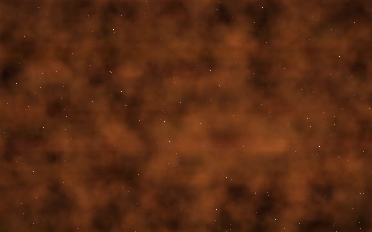 Ember Core Nebula — dark black, brown and orange galaxy background