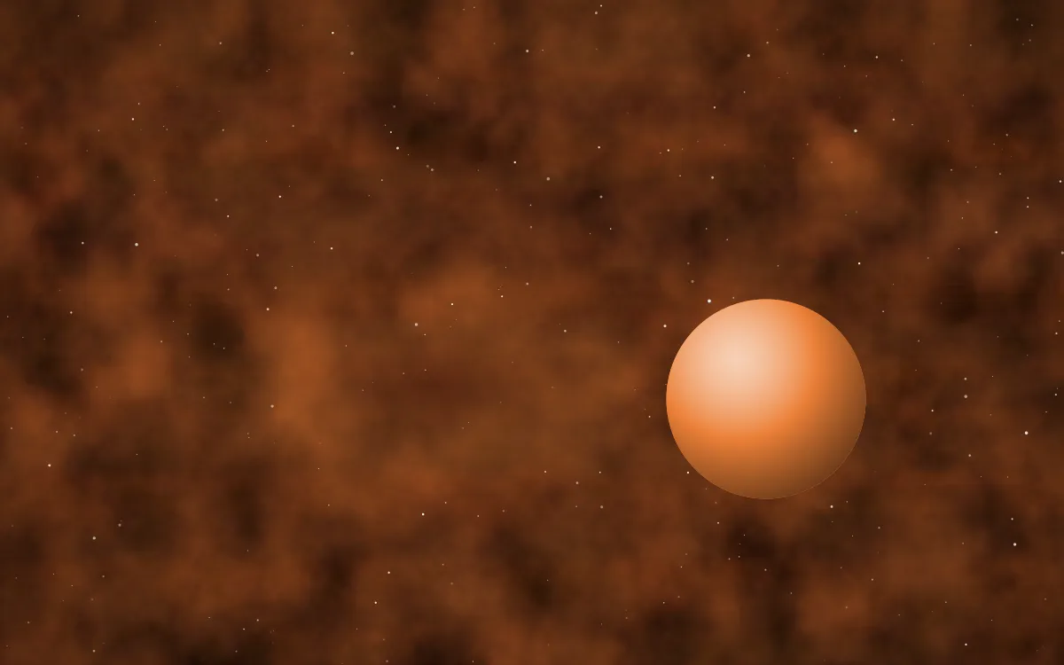 Ember Core Planetfall — dark black, brown and orange galaxy background