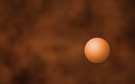 Ember Core Planetfall — dark black, brown and orange galaxy background