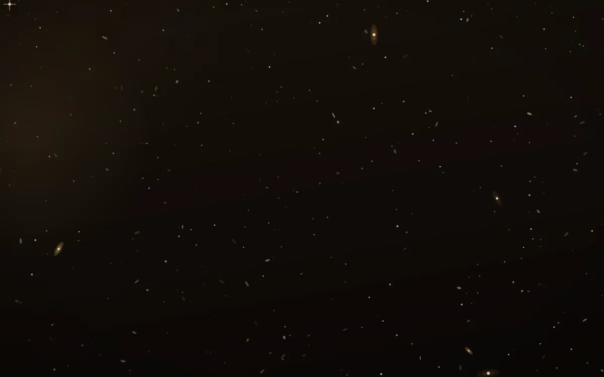 Galactic Core Deep Field — dark black, brown and orange galaxy background