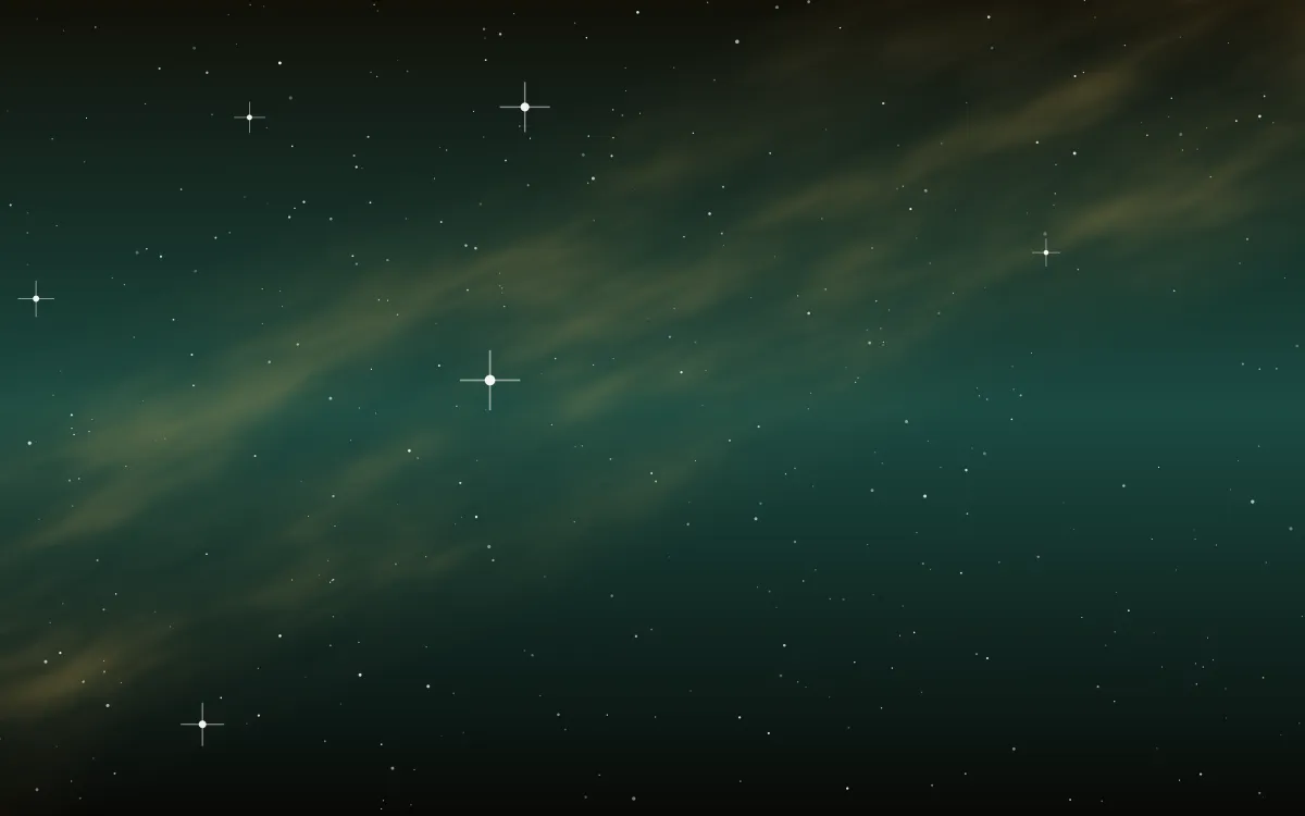 Gilt & Teal Core Star Veil — dark black, teal and gold galaxy background