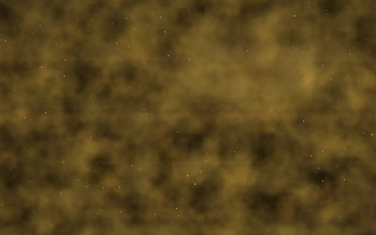 Honeyed Drift Nebula — dark black and gold galaxy background