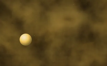 Honeyed Drift Planetfall — dark black and gold galaxy background