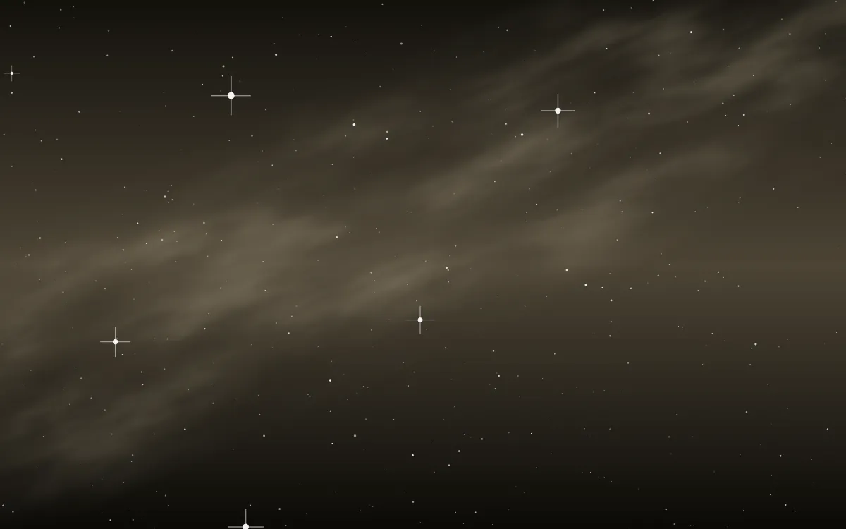 Ivory Dust Star Veil — dark black, brown and beige galaxy background