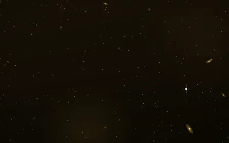 Marigold Arm Deep Field — dark black, orange and gold galaxy background