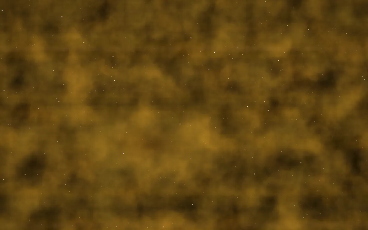 Marigold Arm Nebula — dark black, orange and gold galaxy background