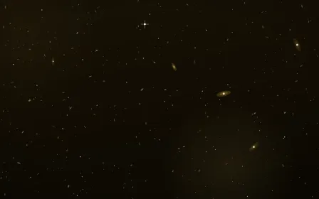 Midas Drift Deep Field — dark black, gold and yellow galaxy background