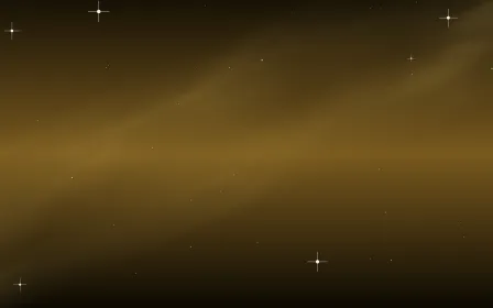 Midas Drift Star Veil — dark black, brown and yellow galaxy background