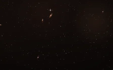 Rose Gold Reef Deep Field — dark black, red and orange galaxy background