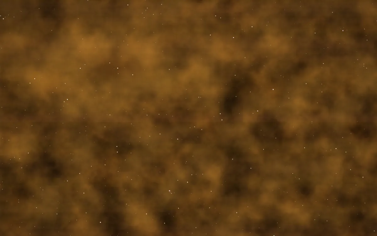 Saffron Nursery Nebula — dark black and orange galaxy background
