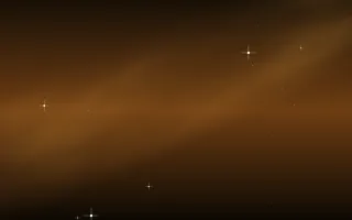 Saffron Nursery Star Veil — dark black, brown and orange galaxy background