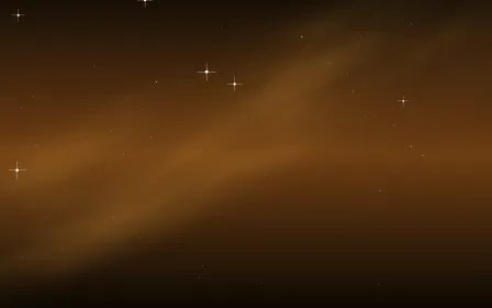 Saffron Nursery Star Veil — dark black, brown and orange galaxy background