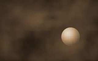 Sepia Drift Planetfall — dark black, brown and orange galaxy background
