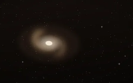 Sepia Drift Spiral — dark black, brown and beige galaxy background
