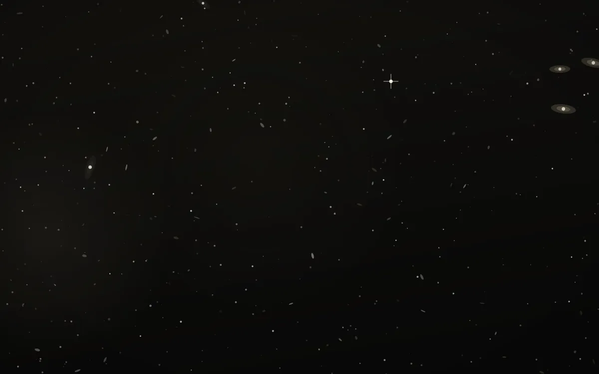 Smoky Quartz Deep Field — dark black, brown and orange galaxy background