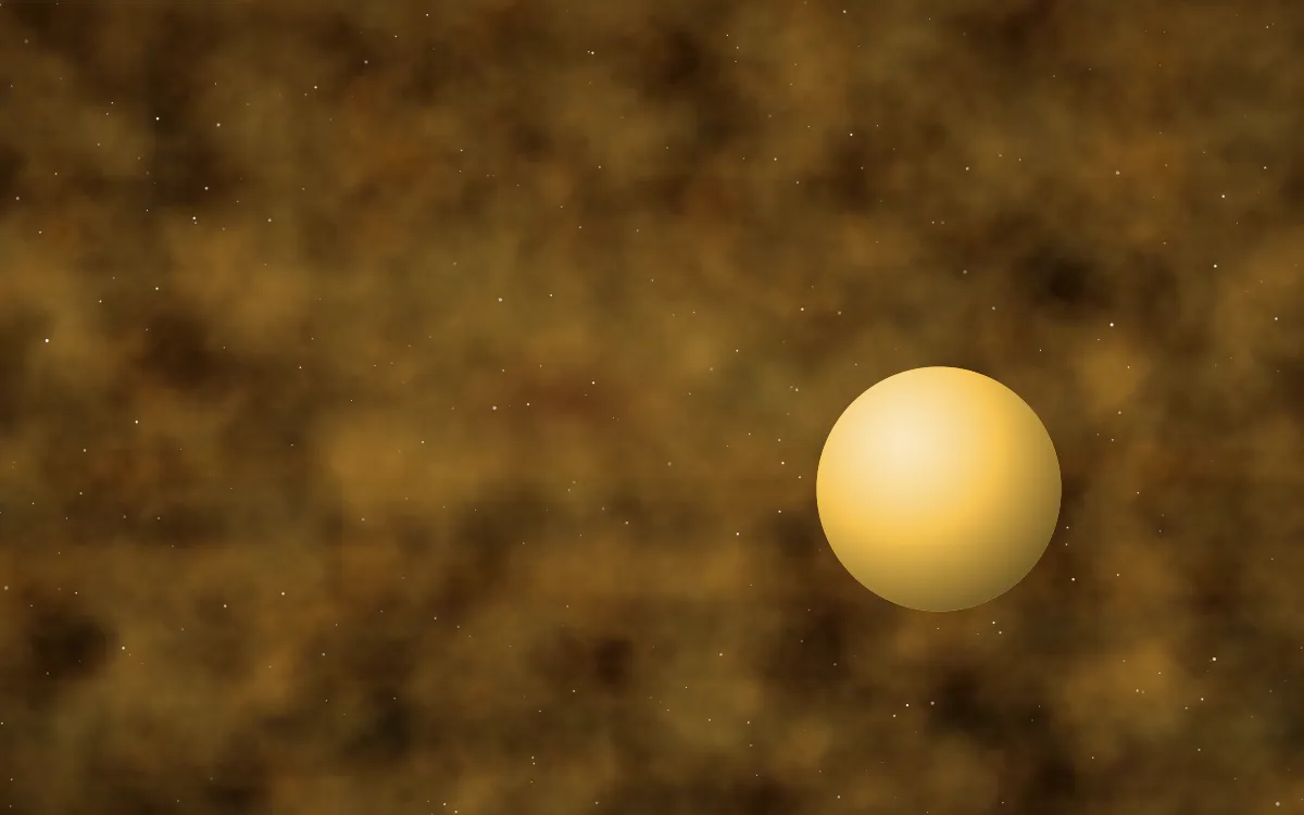 Solar Forge Planetfall — dark black, brown and gold galaxy background