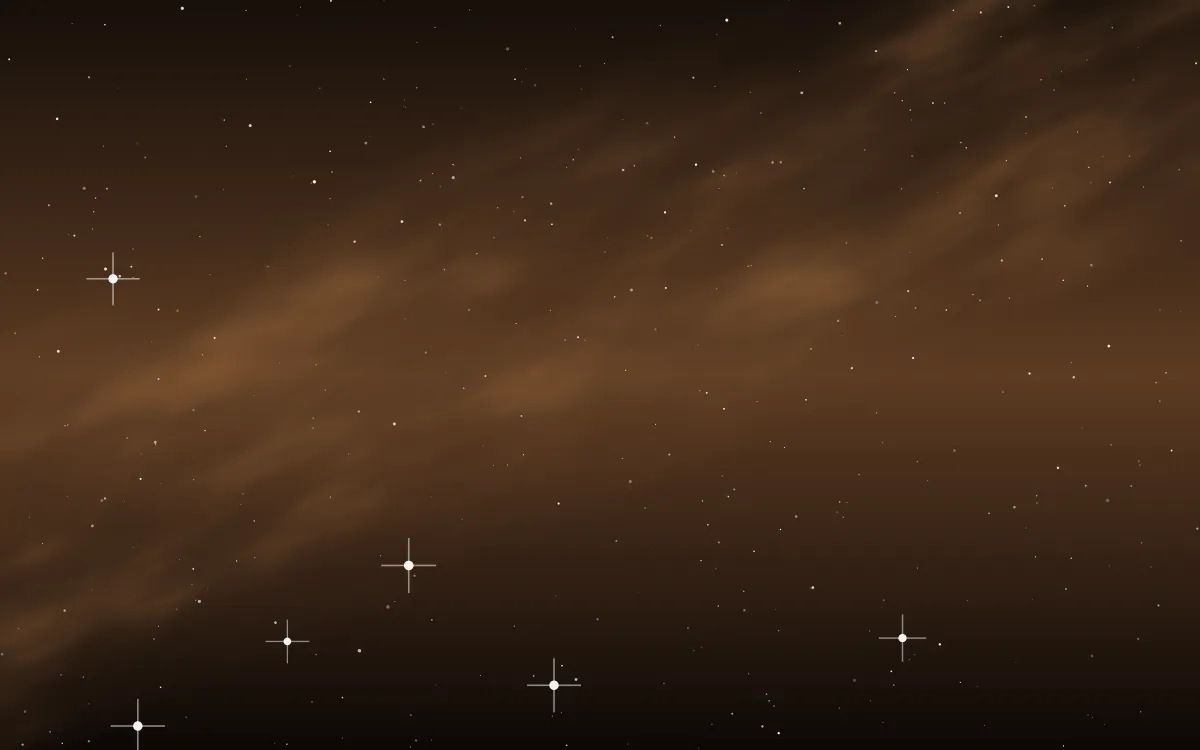 Tawny Bulge Star Veil — dark black, brown and orange galaxy background