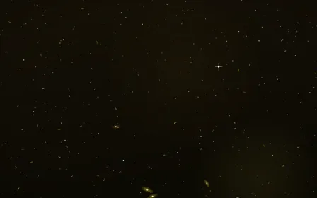 Topaz Current Deep Field — dark black and gold galaxy background