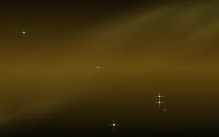 Topaz Current Star Veil III — dark black, brown and gold galaxy background, variation III