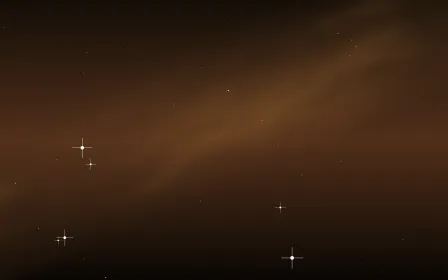Whiskey Nebula Star Veil — dark black, brown and orange galaxy background
