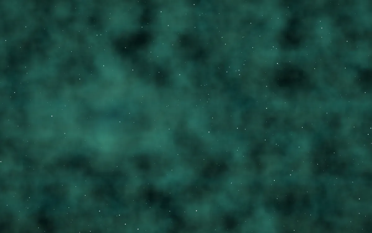 Arctic Aurora Nebula — dark black, teal and green galaxy background